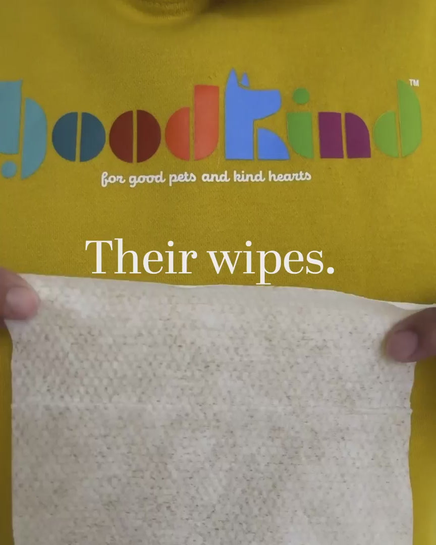 Strength comparison of competitiors wipes and GOODKIND wipes